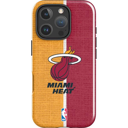 NBA Miami Heat Canvas iPhone 16 Pro Impact Case